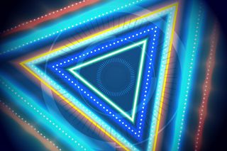 抽象霓虹三角背景设计