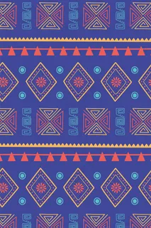 民族手工制作，传统部落图案纹理装饰背景矢量插图