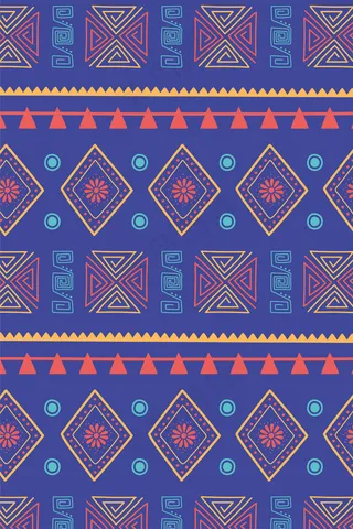 民族手工制作，传统部落图案纹理装饰背景矢量插图