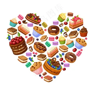 多彩甜品概念