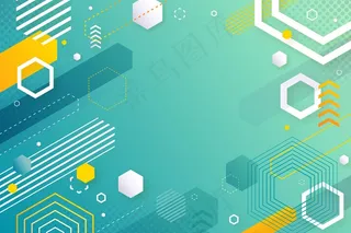 梯度六边形背景