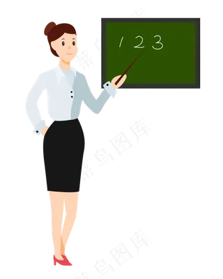 矢量卡通人物教师