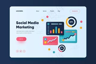 社交媒体营销登录页模板