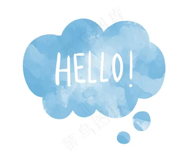 语音气泡向量上的单词hello