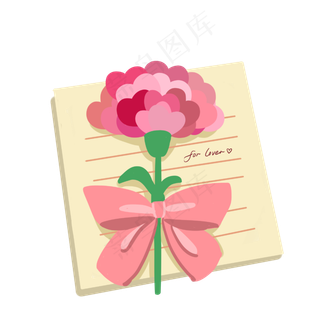 七夕告白信封心形玫瑰花