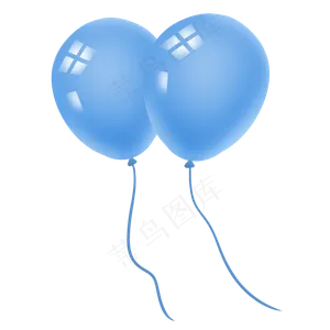 蓝色七夕情人节气球