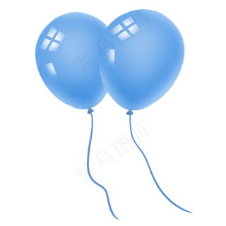 蓝色七夕情人节气球