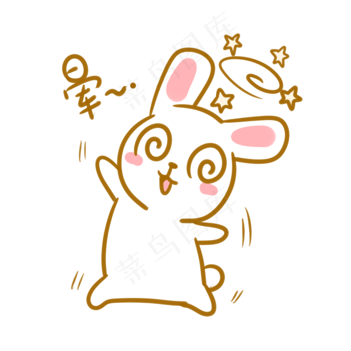 中秋玉兔晕表情(2100X2100(DPI:300))psd模版下载
