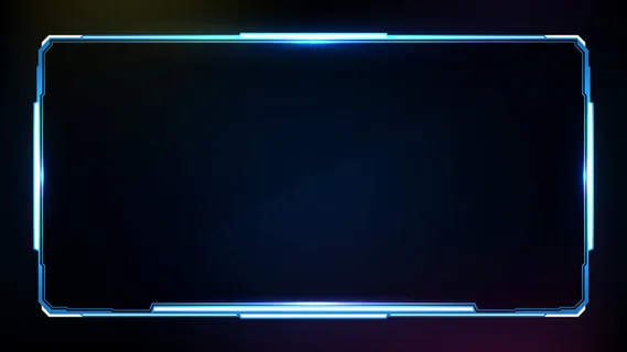蓝色发光科技的抽象未来背景科幻框架hud ui