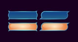 用于gui资产元素的游戏ui幻想按钮集