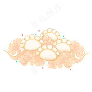 国潮祥云立冬冬至饺子