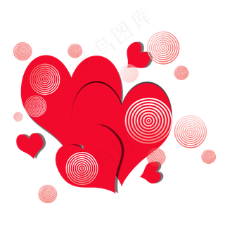 爱心波纹