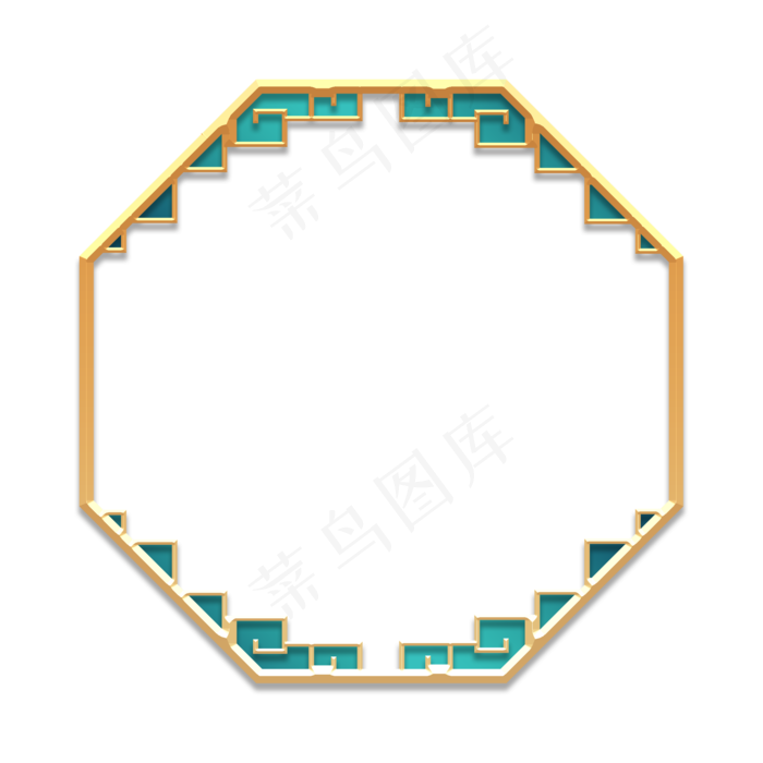 元旦新年国潮风边框