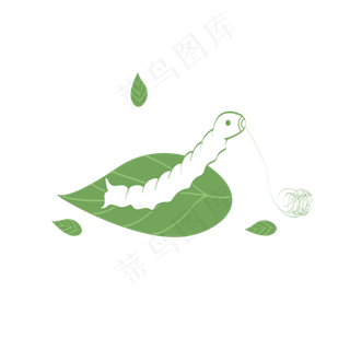 教师节元素卡通春蚕矢量素材设计