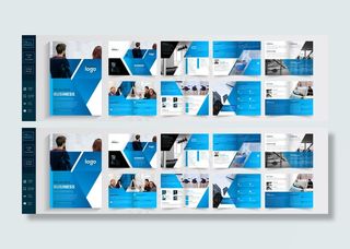 最佳商业和营销宣传册模板设计。小册子。