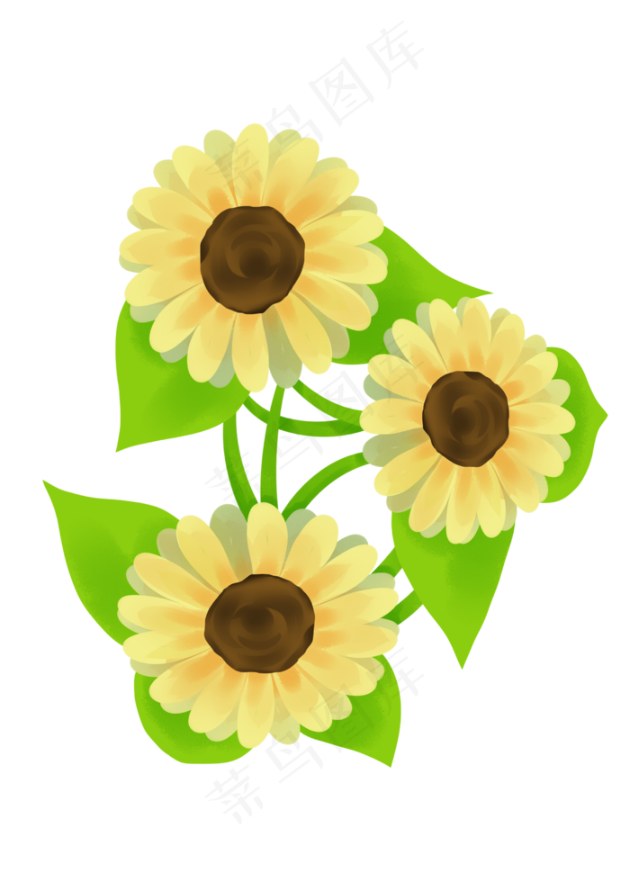 教师节向日葵仿水彩(2480X3508(DPI:300))psd模版下载
