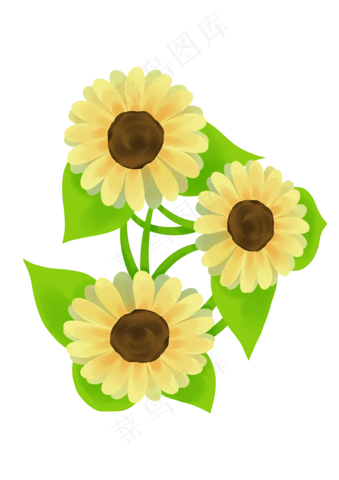 教师节向日葵仿水彩(2480X3508(DPI:300))psd模版下载