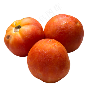 三个红色的西红柿