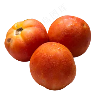 三个红色的西红柿