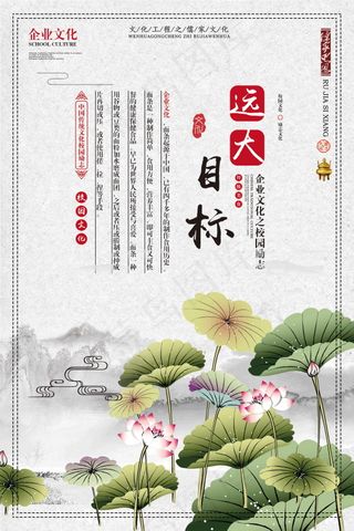 企业文化挂画  励志海报 诚信文明海报