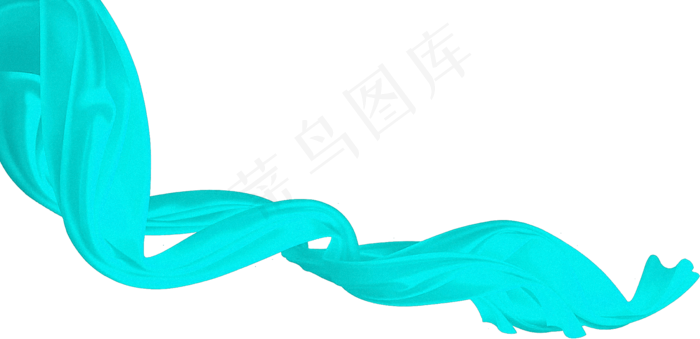 蓝色飘动丝绸素材中秋