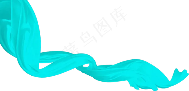 蓝色飘动丝绸素材中秋