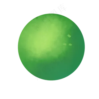 卡通绿色渐变球体