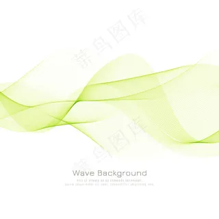 抽象的绿色波浪时尚背景 抽象的绿色波浪时尚背景