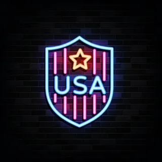 美国霓虹灯标志模板霓虹灯风格