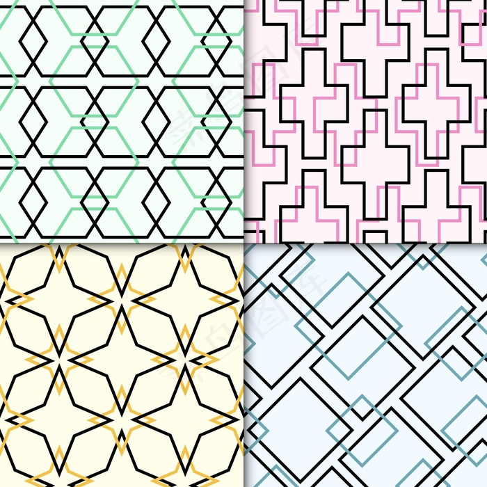 彩色几何图案包