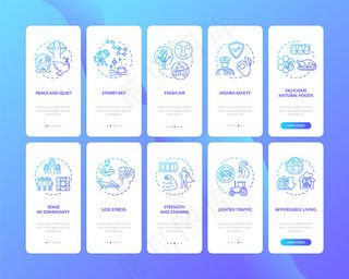 郊区生活优势上车手机app移动应用程序app页面屏幕设置与概念