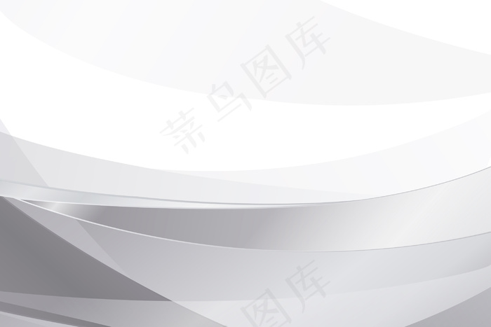 带波浪的白色和灰色渐变背景eps,ai矢量模版下载