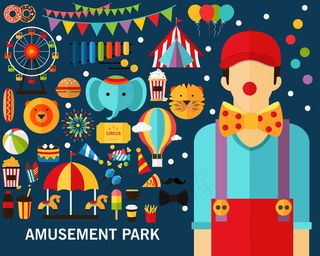 游乐园概念背景。