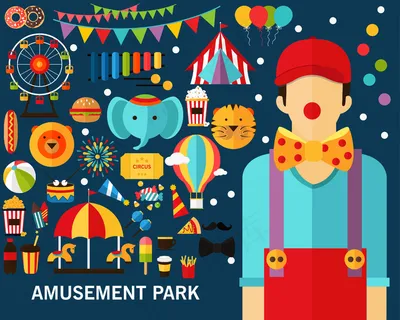 游乐园概念背景。 游乐园概念背景。