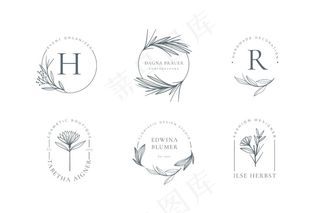 简约花卉标志系列