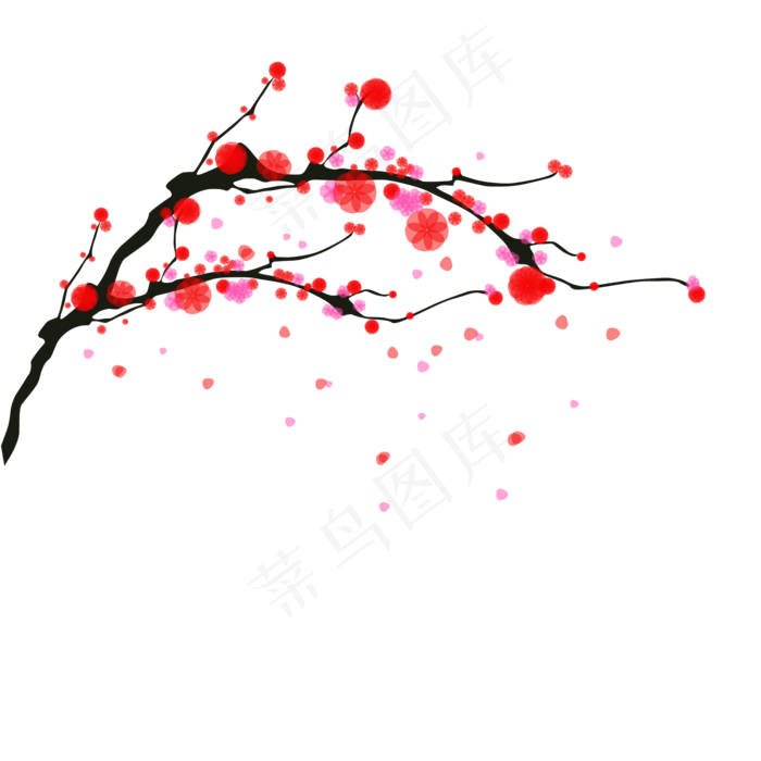 冬天梅花水墨中国风