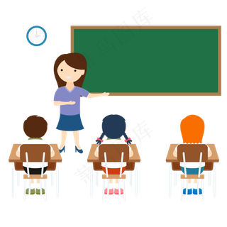卡通矢量正在讲课的老师