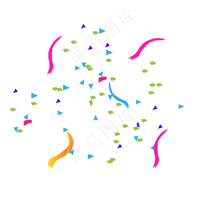 节日彩带素材(2000X2000(DPI:300))ai矢量模版下载