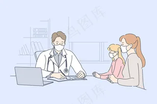 病人，检查，医学，冠状病毒，保健概念。