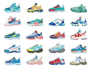 现代运动鞋。跑步，训练鞋，健身运动鞋，现代运动鞋。健身运动鞋，运动服训练