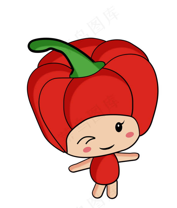 卡通灯笼椒初秋蔬菜(2000X2345(DPI:300))psd模版下载