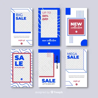 抽象时装销售模板故事