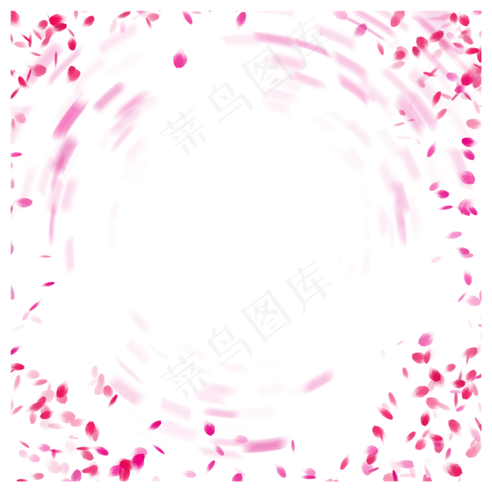 飘落粉色花瓣(2000X2000(DPI:300))psd模版下载