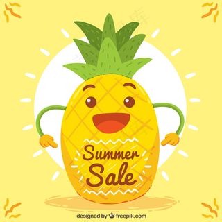 阳光下的快乐菠萝背景