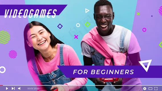 视频游戏youtube缩略图模板