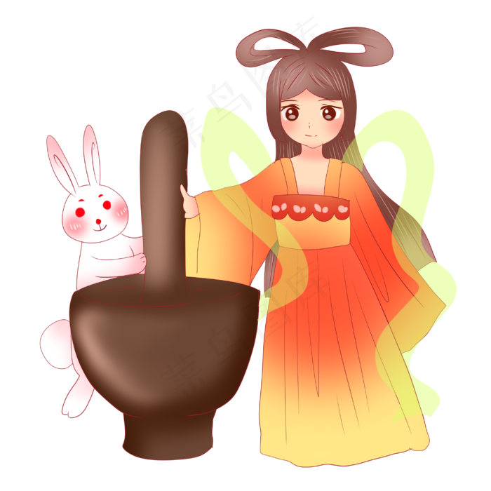 嫦娥玉兔捣药杠