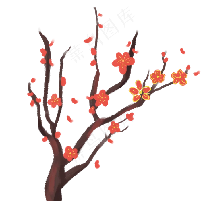 中国风梅花PNG免扣素材(2000X2000(DPI:132))psd模版下载