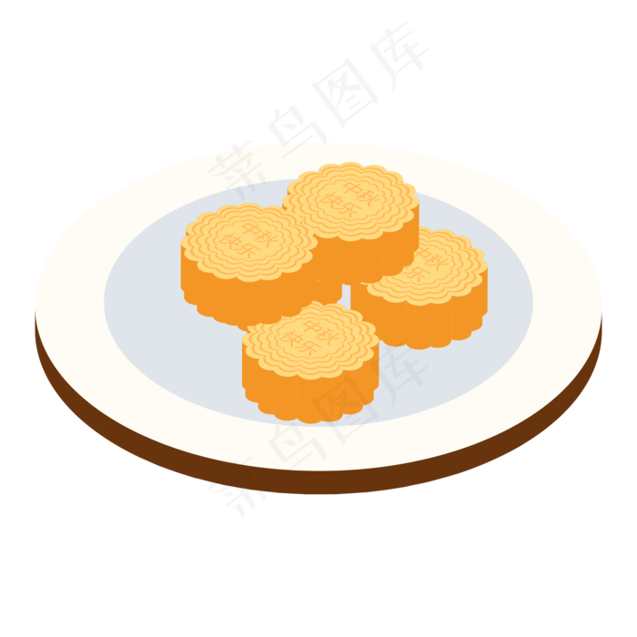 一盘中秋月饼(2000X2000(DPI:300))psd模版下载