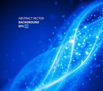 以圆形粒子为背景的抽象波浪线。