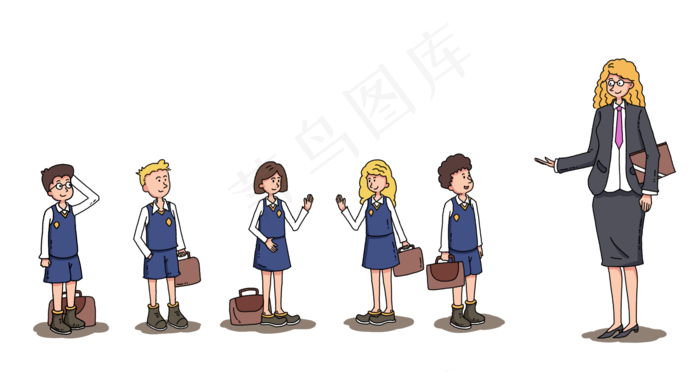 教师节师生校园主题插画